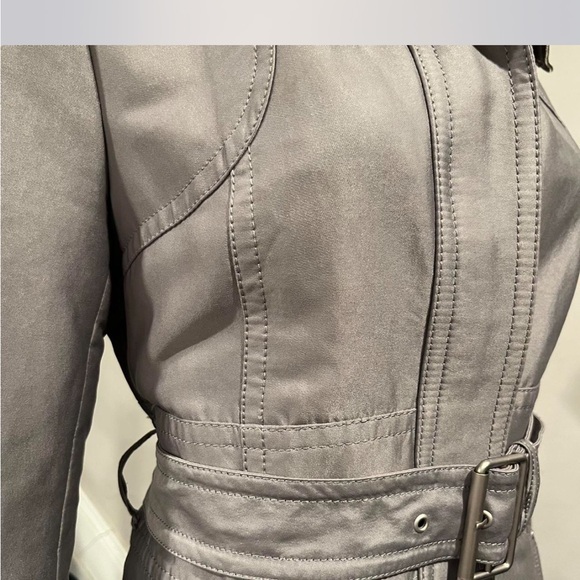 Y2K Kenneth Cole New York Gray Trench Coat - Picture 5 of 8